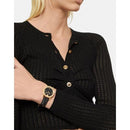 Versace Greca Glass Ladies Gold 32mm Leather Watch VEU300221 - Watches