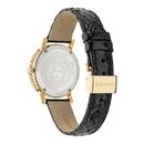 Versace Greca Glass Ladies Gold 32mm Leather Watch VEU300221 - Watches