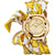 Versace Medusa Frame Ladies Changeable Strap Gold Watch VEVF00620 - Watches