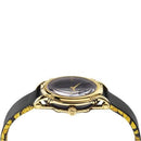 Versace Safety Pin Ladies Black Leather 40mm Watch VEPN00320 - Watches