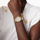 Versace V-Motif Ladies Two-Tone 35mm Watch VERE02120 - Watches