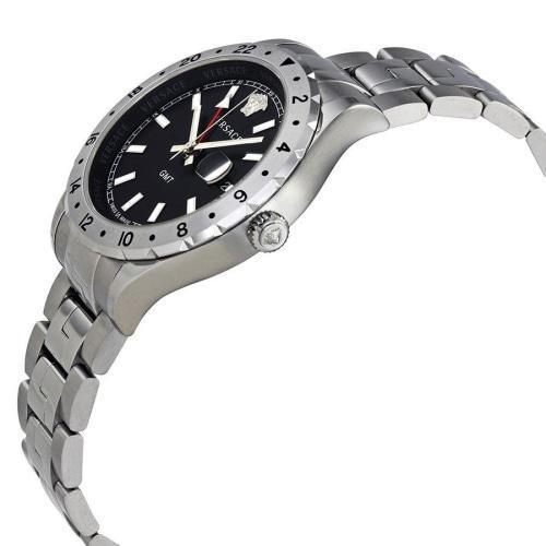 Versace V1102.0015 Mens Hellenyium GMT Black Dial Swiss Watch