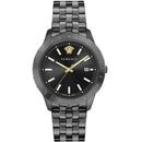 Versace VE2C00621 Men’s Univers Black/Gold 43mm Stainless Swiss Watch - Watches
