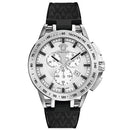 Versace VE3E00121 Men’s Sport Tech Silver/Black Rubber Chronograph Swiss Watch - Watches