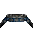 Versace VE3E00221 Men’s Sport Tech Black/Blue Rubber Chronograph Swiss Watch - Watches