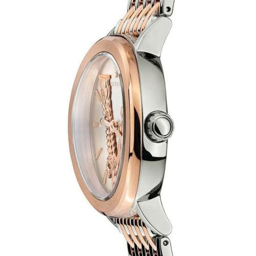 Versace VEHC00519 Ladies Virtus Silver/Rose-gold Stainless Swiss Watch - Watches