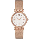 Versace VELW00620 Ladies Meander Rose Gold/Silver Stainless Mesh Swiss Watch - Watches