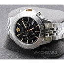 Versace VEV6004/19 Mens Signature Silver & Black Chronograph Swiss Watch