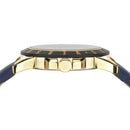 Versus Versace VSPET0419 Men’s Arthur Black Leather 44mm Watch - Watches