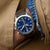 Altitude Mens Brown Italian Leather Blue Dial Luminous Chronograph Watch
