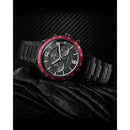 Vincero Apex Men's Matte Black/Crimson Stainless Steel Chronograph Watch Vincero