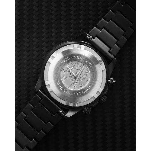 Vincero Apex Men’s Matte Black/Crimson Stainless Steel Chronograph Watch - WATCHES