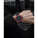 Vincero Apex Men's Matte Black/Crimson Stainless Steel Chronograph Watch Vincero