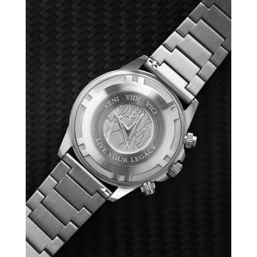 Vincero Apex Men’s Silver/Black Stainless Steel Chronograph Watch