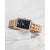 Vincero Ava Ladies Rose Gold/Turkish Blue Stainless Steel Square Watch - WATCHES