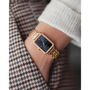 Vincero Ava Ladies Rose Gold/Turkish Blue Stainless Steel Square Watch Vincero
