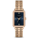Vincero Ava Ladies Rose Gold/Turkish Blue Stainless Steel Square Watch Vincero