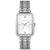 Ava Ladies Silver Stainless Steel White Dial Watch