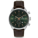 Vincero Chrono S Limited Edition Mens Brown Leather Green Dial Chronograph Watch Vincero