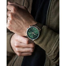 Vincero Chrono S Limited Edition Mens Brown Leather Green Dial Chronograph Watch Vincero