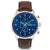 Chrono S Brown Leather Blue Dial Chronograph Watch