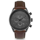 Vincero Chrono S Mens Brown/Grey Leather Chronograph Watch Vincero