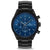 Chrono S Matte Black Stainless Steel Blue Dial Chronograph Watch