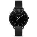 Vincero Eros Ladies Black Minimalist Stainless Mesh Watch - WATCHES