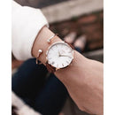 Vincero Eros Ladies Brown Italian Leather White Dial Watch Vincero