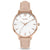 Vincero Eros Ladies Nude Italian Leather Rose Gold & White Watch