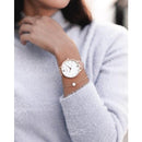 Vincero Eros Ladies Nude Italian Leather Rose Gold & White Watch Vincero