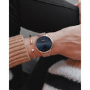 Vincero Eros Ladies Rose Gold/Navy Blue Mesh Stainless Steel Watch Vincero