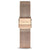 Eros Petite Ladies Rose Gold Mesh Stainless Steel Blue Pearl Dial Watch