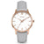 Eros Petite Ladies Grey Italian Leather Rose Gold & White Watch