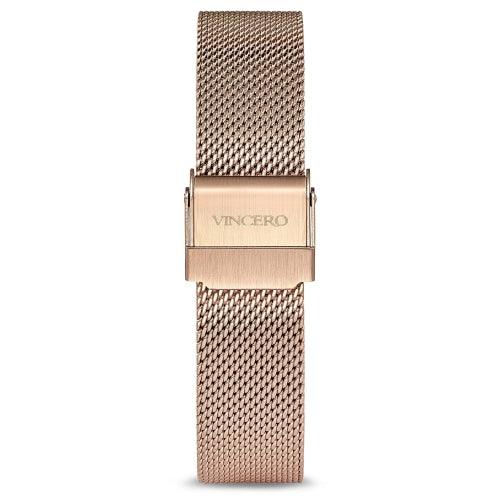 Vincero Eros Petite Ladies Rose Gold Minimalist Stainless Mesh Watch - WATCHES