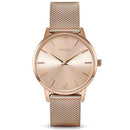 Vincero Eros Petite Ladies Rose Gold Minimalist Stainless Mesh Watch Vincero