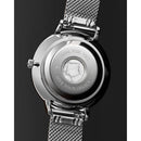 Vincero Eros Petite Ladies Silver/White Minimalist Stainless Mesh Watch Vincero
