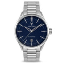 Vincero Icon Automatic Mens Silver Stainless Steel Blue Dial Watch Vincero