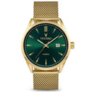 Vincero Kairos Limited Edition Men's Gold/Green Mesh Stainless Steel Watch Vincero