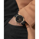 Vincero Kairos Mens Black/Gold Italian Leather Analogue Watch Vincero