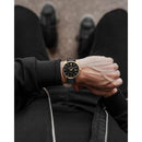 Vincero Kairos Mens Black/Gold Italian Leather Analogue Watch Vincero