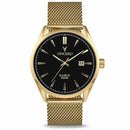 Vincero Kairos Mens Gold/Black Mesh Stainless Steel Analogue Watch Vincero