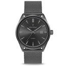 Vincero Kairos Mens Gunmetal Grey Mesh Stainless Steel Analogue Watch Vincero