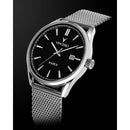 Vincero Kairos Men's Silver/Black Mesh Stainless Steel Analogue Watch Vincero