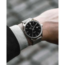 Vincero Kairos Men's Silver/Black Mesh Stainless Steel Analogue Watch Vincero