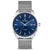 Vincero Kairos Mens Silver/Blue Mesh Stainless Steel Analogue Watch