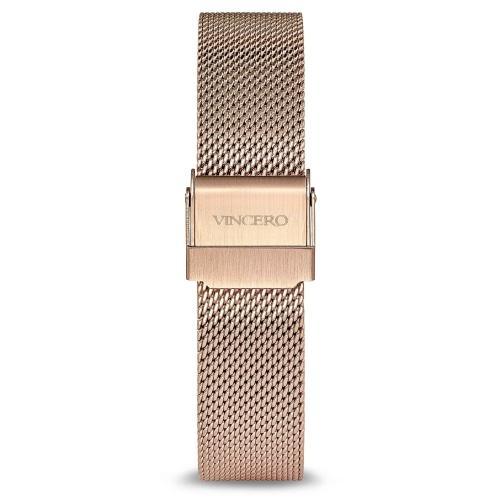 Marble Ladies Italian Marble Dial Rose Gold Mesh Watch