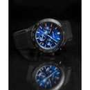 Vincero Rogue Mens Black Silicone Blue Dial Sapphire Chronograph Watch Vincero