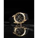 Vincero Rogue Mens Black Silicone Gold Case Sapphire Chronograph Watch Vincero