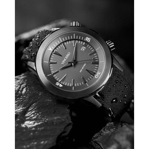 Vincero Vessel Limited Edition Men’s Black/Gunmetal Silicone Divers Watch